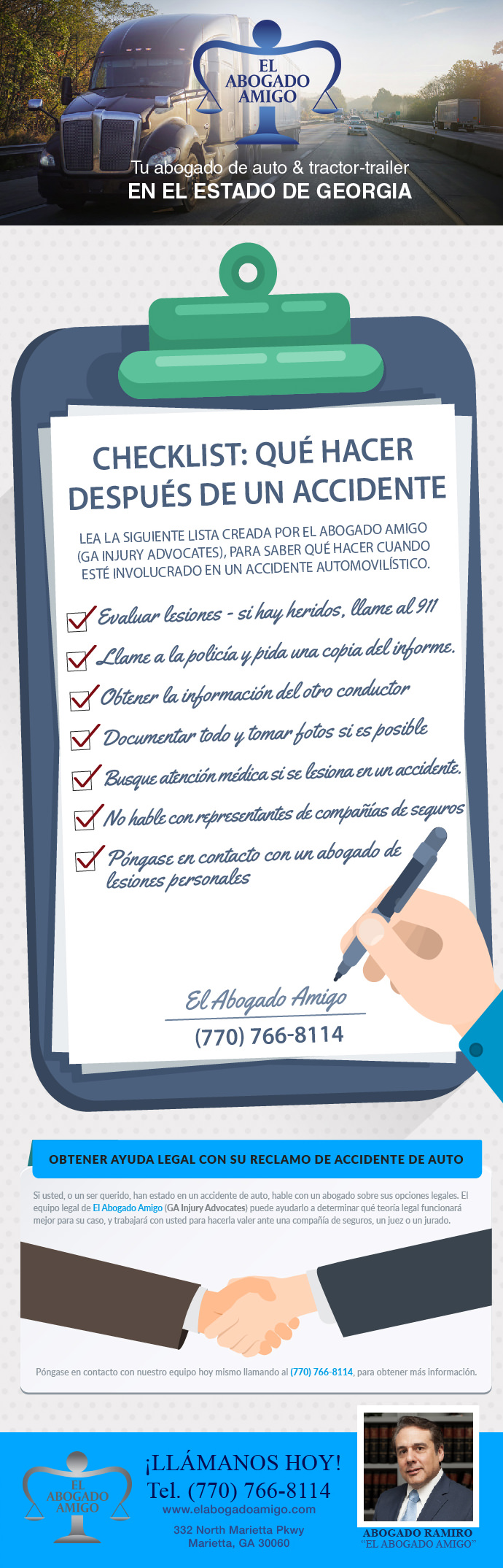 Checklist: qué hacer después de un accidente